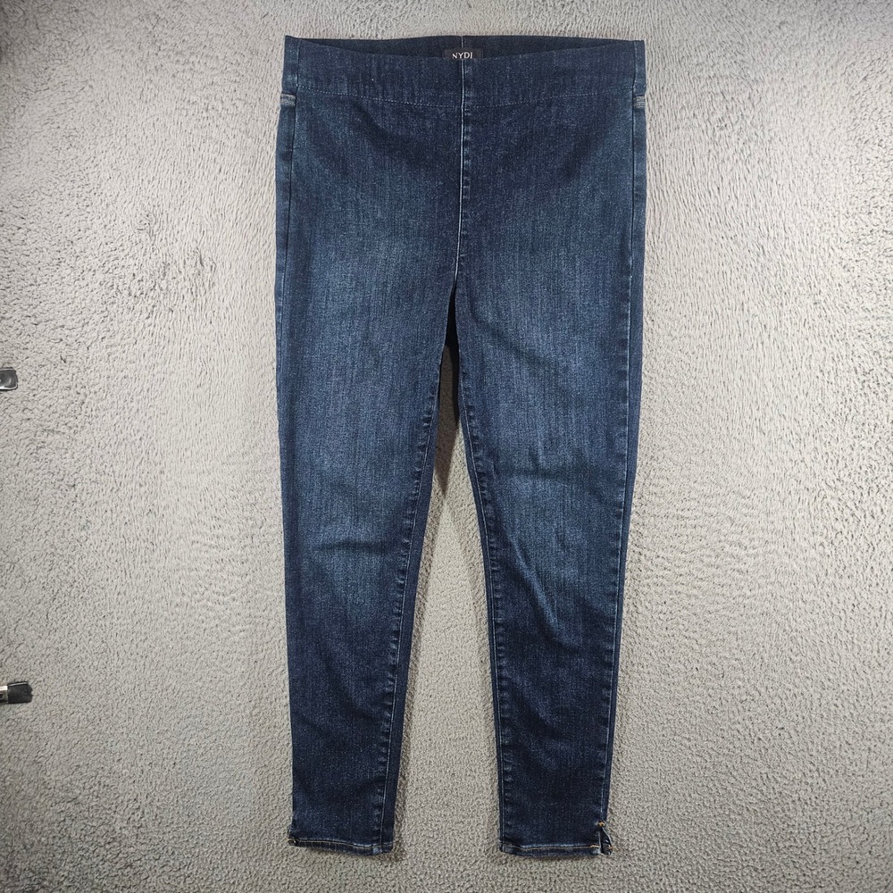 NYDJ Ami Skinny Legging Jeans Womens Large Dark Wash Lift Tuck SpanSpring Denim